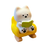 Maxbell Dog Sculpture Cute West Highland White Terrier for Office Thanksgiving Shelf 3.2cmx4.8cm