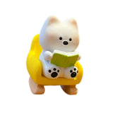 Maxbell Dog Sculpture Cute West Highland White Terrier for Office Thanksgiving Shelf 3.2cmx4.8cm
