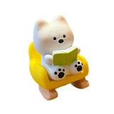 Maxbell Dog Sculpture Cute West Highland White Terrier for Office Thanksgiving Shelf 3.2cmx4.8cm