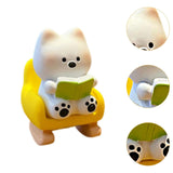 Maxbell Dog Sculpture Cute West Highland White Terrier for Office Thanksgiving Shelf 3.2cmx4.8cm
