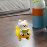 Maxbell Dog Sculpture Cute West Highland White Terrier for Office Thanksgiving Shelf 3.2cmx4.8cm