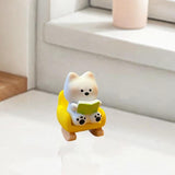 Maxbell Dog Sculpture Cute West Highland White Terrier for Office Thanksgiving Shelf 3.2cmx4.8cm