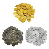 Maxbell 100x Gold Coin DIY Shiny Treasure Chest Spanish Doubloon Novelty Pirate Coin gold