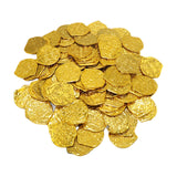 Maxbell 100x Gold Coin DIY Shiny Treasure Chest Spanish Doubloon Novelty Pirate Coin gold