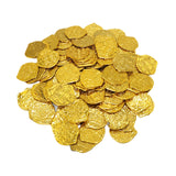 Maxbell 100x Gold Coin DIY Shiny Treasure Chest Spanish Doubloon Novelty Pirate Coin gold