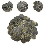 Maxbell 100x Gold Coin DIY Shiny Treasure Chest Spanish Doubloon Novelty Pirate Coin bronze