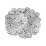 Maxbell 100x Gold Coin DIY Shiny Treasure Chest Spanish Doubloon Novelty Pirate Coin argent