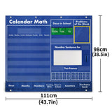 Maxbell Classroom Monthly Calendar Pocket Chart Learning for Classroom 38.5''x43.7''