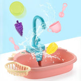 Maxbell Kitchen Sink Toys with Running Water Gifts Play Sink for Children Kids Girls Pink