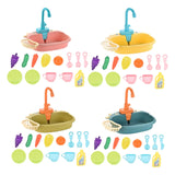 Maxbell Kitchen Sink Toys with Running Water Gifts Play Sink for Children Kids Girls Pink