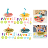 Maxbell Kitchen Sink Toys with Running Water Gifts Play Sink for Children Kids Girls Pink