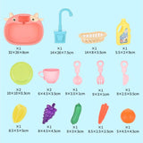 Maxbell Kitchen Sink Toys with Running Water Gifts Play Sink for Children Kids Girls Pink