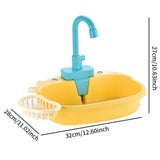 Maxbell Kitchen Sink Toys with Running Water Gifts Play Sink for Children Kids Girls Yellow
