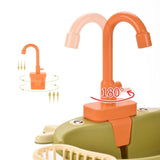 Maxbell Kitchen Sink Toys with Running Water Gifts Play Sink for Children Kids Girls Green