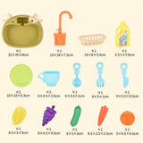 Maxbell Kitchen Sink Toys with Running Water Gifts Play Sink for Children Kids Girls Green