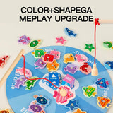 Maxbell Magnetic Wooden Fishing Game Toy Cognition for 3 4 5+ Year Old Kids Children