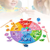 Maxbell Magnetic Wooden Fishing Game Toy Cognition for 3 4 5+ Year Old Kids Children