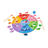 Maxbell Magnetic Wooden Fishing Game Toy Cognition for 3 4 5+ Year Old Kids Children
