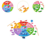 Maxbell Magnetic Wooden Fishing Game Toy Cognition for 3 4 5+ Year Old Kids Children