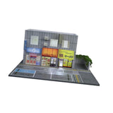 Maxbell 1/64 Scale Miniature Scene Model Elegant Japanese Street Shop Lighting Scene