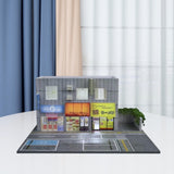 Maxbell 1/64 Scale Miniature Scene Model Elegant Japanese Street Shop Lighting Scene