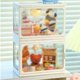 Maxbell Clear Display Case for Figures Storage Box for Doll Action Figures Mini Toys