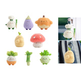 Maxbell Plush Keychain Vegetable Family Car Key Chain for Purse Backpack Accessories garlic