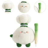 Maxbell Plush Keychain Vegetable Family Car Key Chain for Purse Backpack Accessories garlic