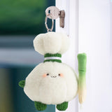 Maxbell Plush Keychain Vegetable Family Car Key Chain for Purse Backpack Accessories garlic