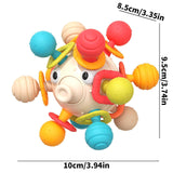 Maxbell Sensory Teething Rattle Toy Baby Teether Toy for Infant Kids 1 Year 0ld