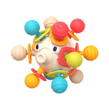 Maxbell Sensory Teething Rattle Toy Baby Teether Toy for Infant Kids 1 Year 0ld