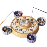 Maxbell Rotating Fishing Game Multicolor Board Game for Birthday Gift for Pre School orange