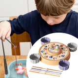 Maxbell Rotating Fishing Game Multicolor Board Game for Birthday Gift for Pre School orange