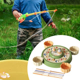 Maxbell Rotating Fishing Game Multicolor Board Game for Birthday Gift for Pre School green