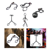 Maxbell Halloween Shackles on Chain Fake Shackles Prop for Festival Carnival Cosplay Handcuffs