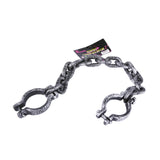 Maxbell Halloween Shackles on Chain Fake Shackles Prop for Festival Carnival Cosplay Handcuffs
