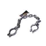 Maxbell Halloween Shackles on Chain Fake Shackles Prop for Festival Carnival Cosplay Handcuffs
