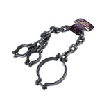 Maxbell Halloween Shackles on Chain Fake Shackles Prop for Festival Carnival Cosplay Upper body cuffs