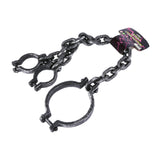 Maxbell Halloween Shackles on Chain Fake Shackles Prop for Festival Carnival Cosplay Upper body cuffs