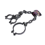 Maxbell Halloween Shackles on Chain Fake Shackles Prop for Festival Carnival Cosplay Upper body cuffs