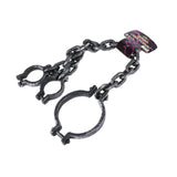 Maxbell Halloween Shackles on Chain Fake Shackles Prop for Festival Carnival Cosplay Upper body cuffs