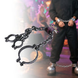 Maxbell Halloween Shackles on Chain Fake Shackles Prop for Festival Carnival Cosplay Upper body cuffs