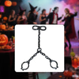 Maxbell Halloween Shackles on Chain Fake Shackles Prop for Festival Carnival Cosplay Lower body cuffs