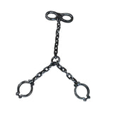 Maxbell Halloween Shackles on Chain Fake Shackles Prop for Festival Carnival Cosplay Lower body cuffs
