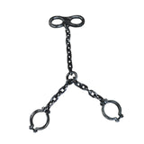 Maxbell Halloween Shackles on Chain Fake Shackles Prop for Festival Carnival Cosplay Lower body cuffs
