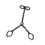 Maxbell Halloween Shackles on Chain Fake Shackles Prop for Festival Carnival Cosplay Lower body cuffs