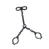 Maxbell Halloween Shackles on Chain Fake Shackles Prop for Festival Carnival Cosplay Lower body cuffs