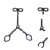 Maxbell Halloween Shackles on Chain Fake Shackles Prop for Festival Carnival Cosplay Lower body cuffs