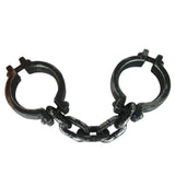 Maxbell Halloween Shackles on Chain Fake Shackles Prop for Festival Carnival Cosplay Lower body cuffs