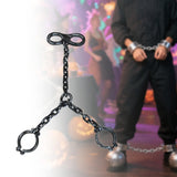Maxbell Halloween Shackles on Chain Fake Shackles Prop for Festival Carnival Cosplay Lower body cuffs